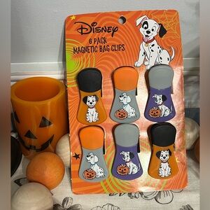 NWT-Disney 6 Pack Magnetic Halloween Bag Clips-Dalmatians